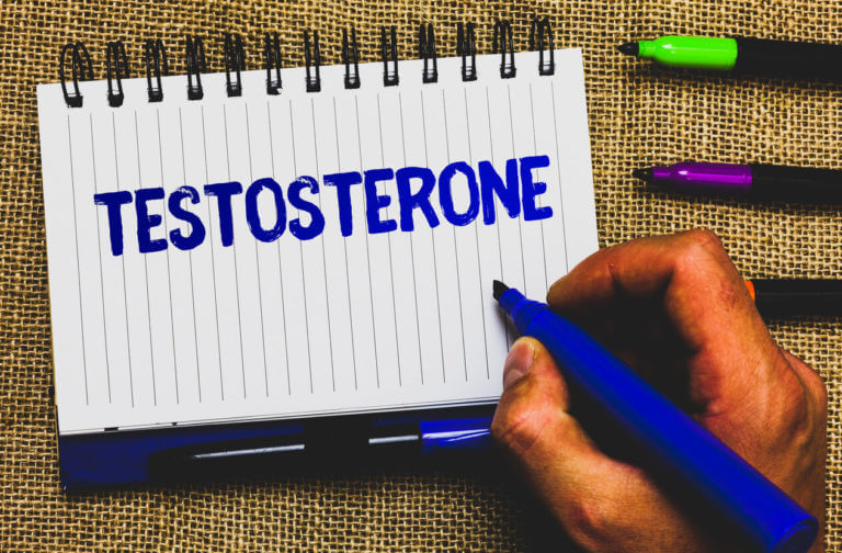 Conceptual hand writing showing Testosterone.